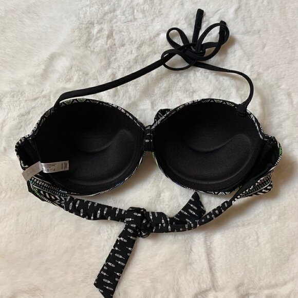 la Vie En Rose Aztec Bandeau Bikini Swim Top Sz M - Picture 2 of 8